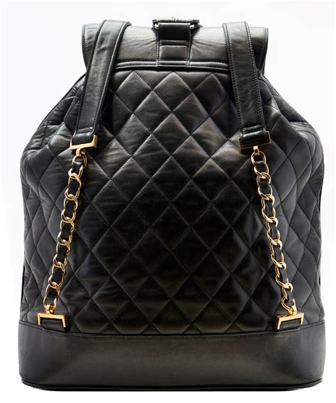 chanel black backpack replica